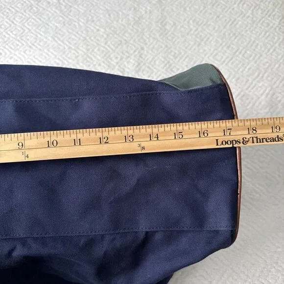 VTG Polo Ralph Lauren Duffle Bag Blue Green Canvas Overnight Carryon Travel Bag - Picture 8 of 10